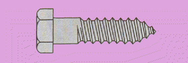 Lag Screws, Steel, Hot Dipped Galvanized Steel, Stainless Steel